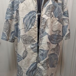 Irvine Park vintage Men Hawaiian camp zipper shirt size Large